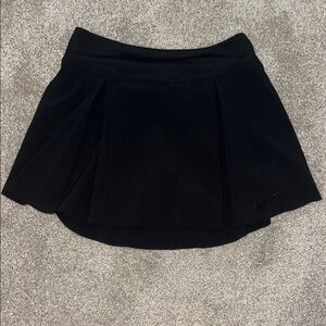 Nike Black Mini Skater Skirt with Pleated High-Low Design